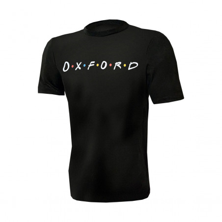 Oxford "Friends-style" Short Sleeve Tee, Black