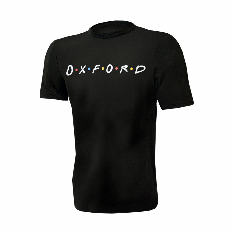 Oxford "Friends-style" Short Sleeve Tee, Black
