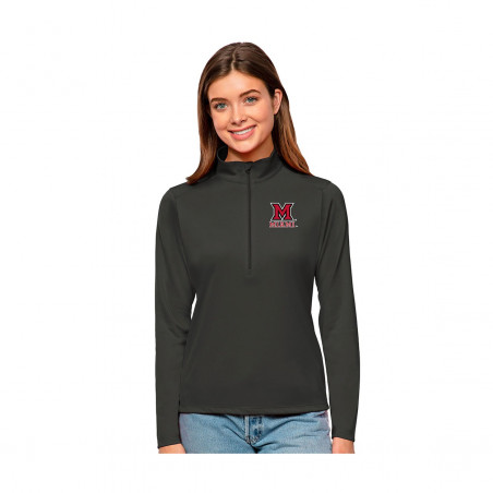 Antigua Miami Womens Dark Gray Tribute 1/2 Zip