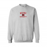 Miami University Block M Embroidered Crew, Ash or Black