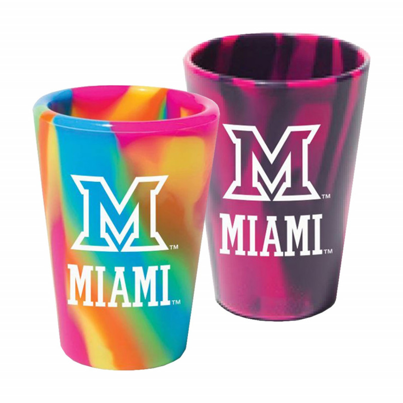 Spirit Miami Silicone Shot Glass, Tye Dye Rainbow or Purple