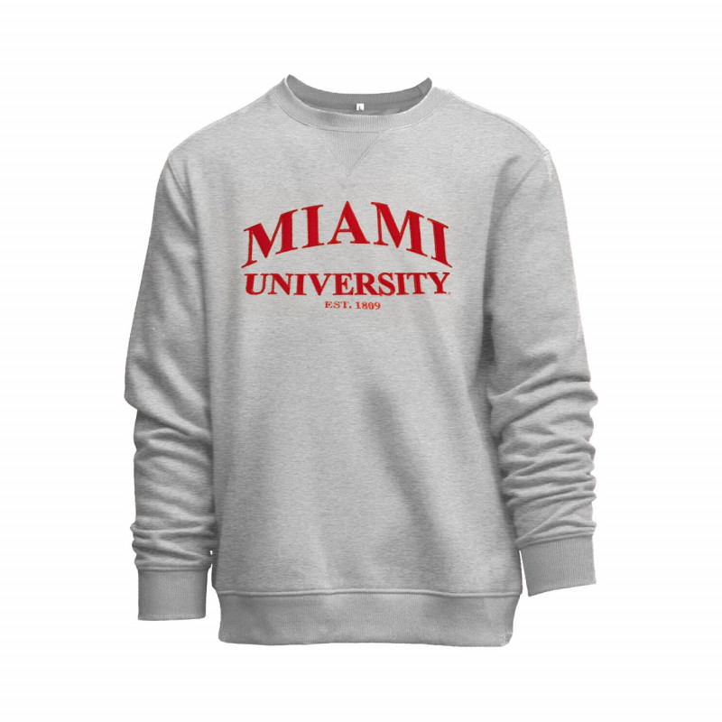 Camp David Miami University Tackle Twill Crew, Gray