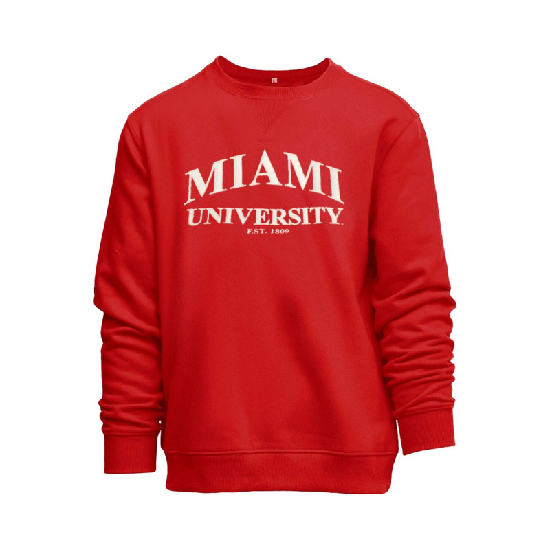 Camp David Miami University Tackle Twill Crew, Red