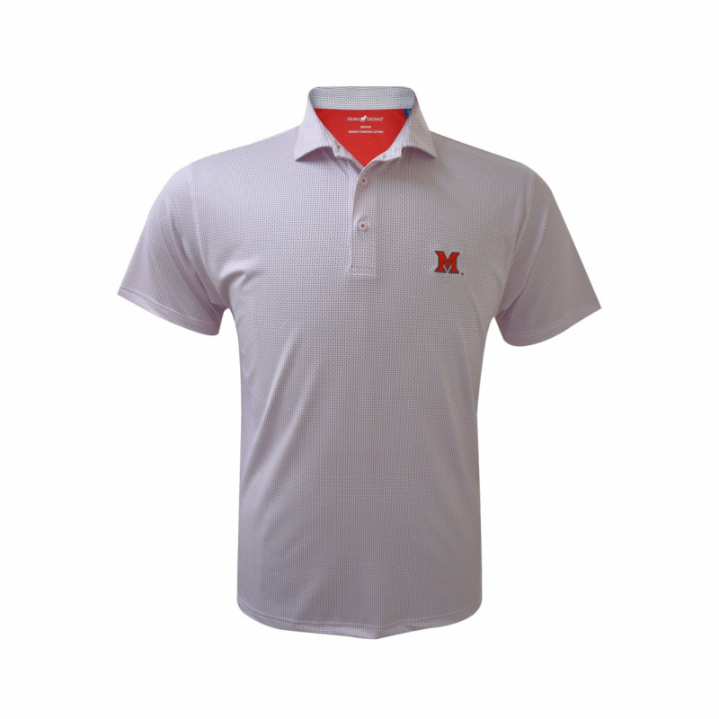Horn Legend Miami White Checkered Polo