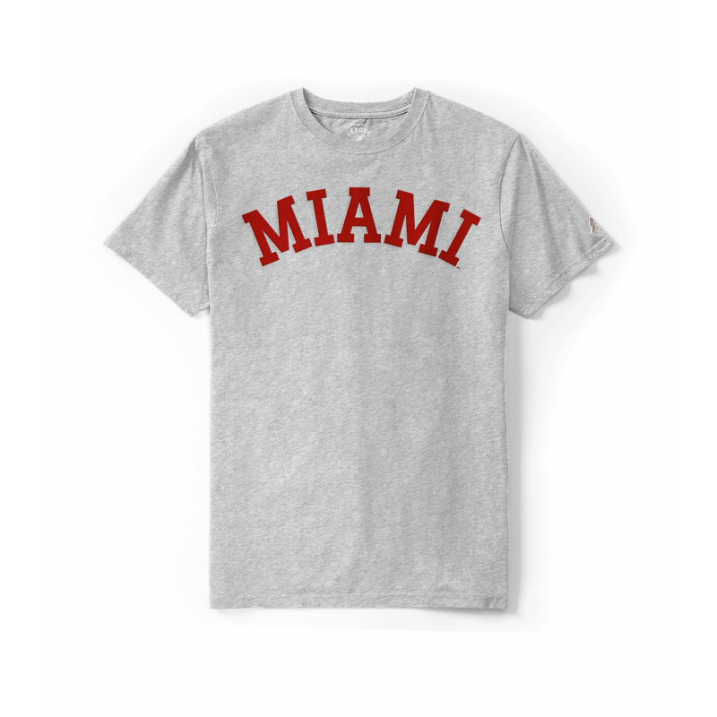 Miami University Ash Grey Embroidered Tee