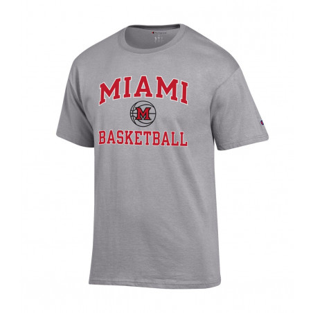Gray Miami University Basketball Tee