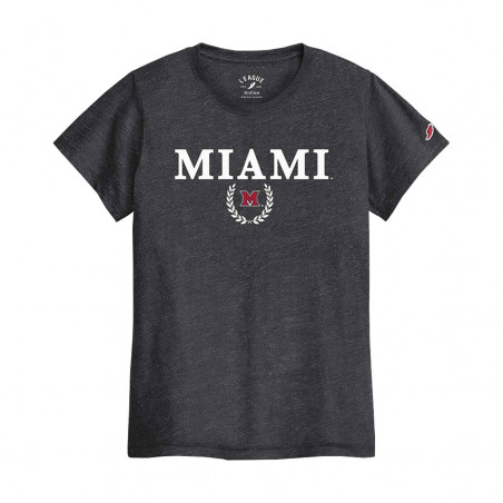 League Miami University Women's Short Sleeve Tee, Black