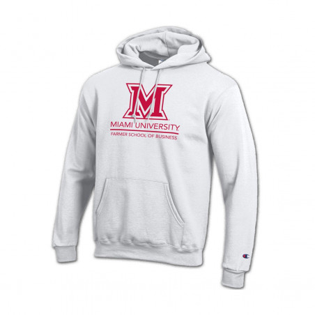 Champion Miami University Block M, FSB Hoodie, White