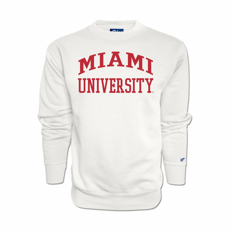 Blue 84 Miami University Tackle Twill Crew, White