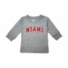 Wes and Willy Miami Toddler Long Sleeve Tee, Red or Gray