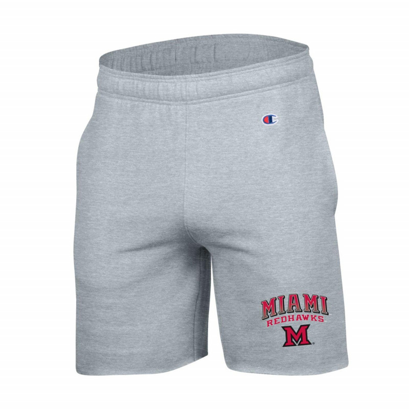Champion Miami Redhawks Powerblend Shorts, Gray