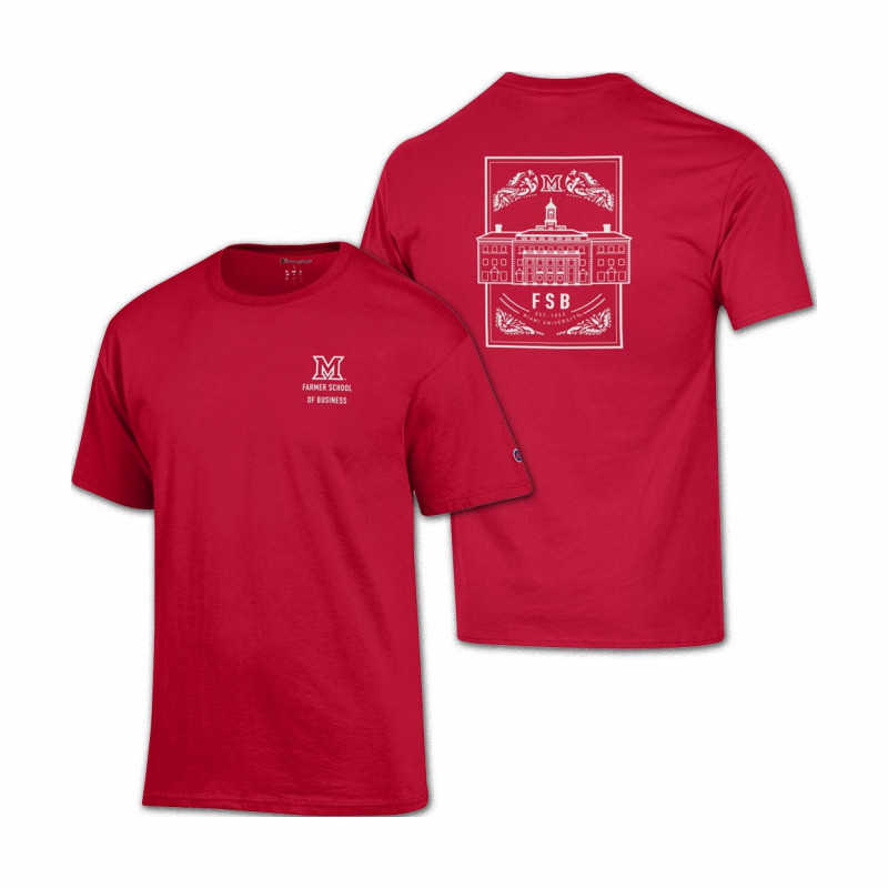 Champion Miami University Farmer School of Business Tee, Red