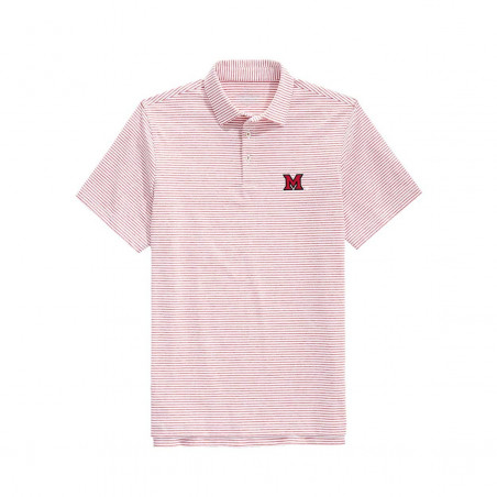 Vineyard Vines Miami Bradley Stripe Sankaty Polo, Red