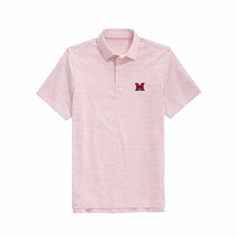 Vineyard Vines Miami Bradley Stripe Sankaty Polo, Red