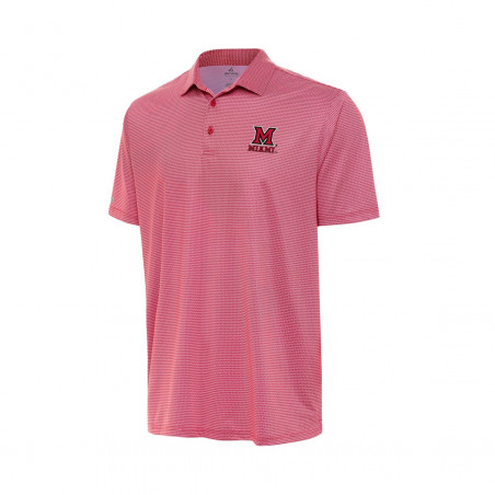 Miami RedHawks Antigua Patterned "M" Polo