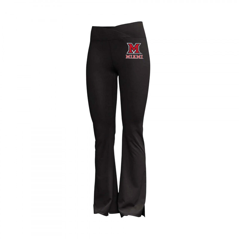 Miami RedHawks Under Armour Black Flared Leg Pants