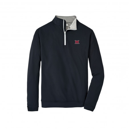 Miami RedHawks Peter Millar Black Perth Quarter-zip