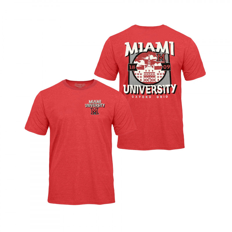 Miami RedHawks Tri-blend Building T-shirt
