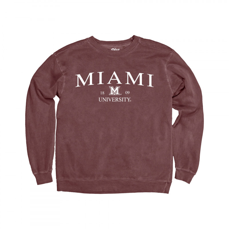 Miami RedHawks Blue 84 1809 Embroidered Crew