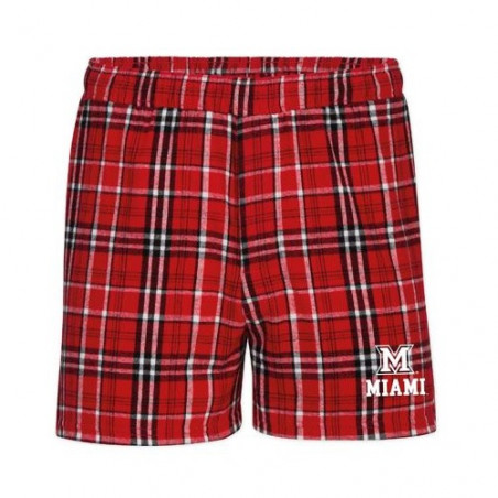 Miami RedHawks Plaid Shorts