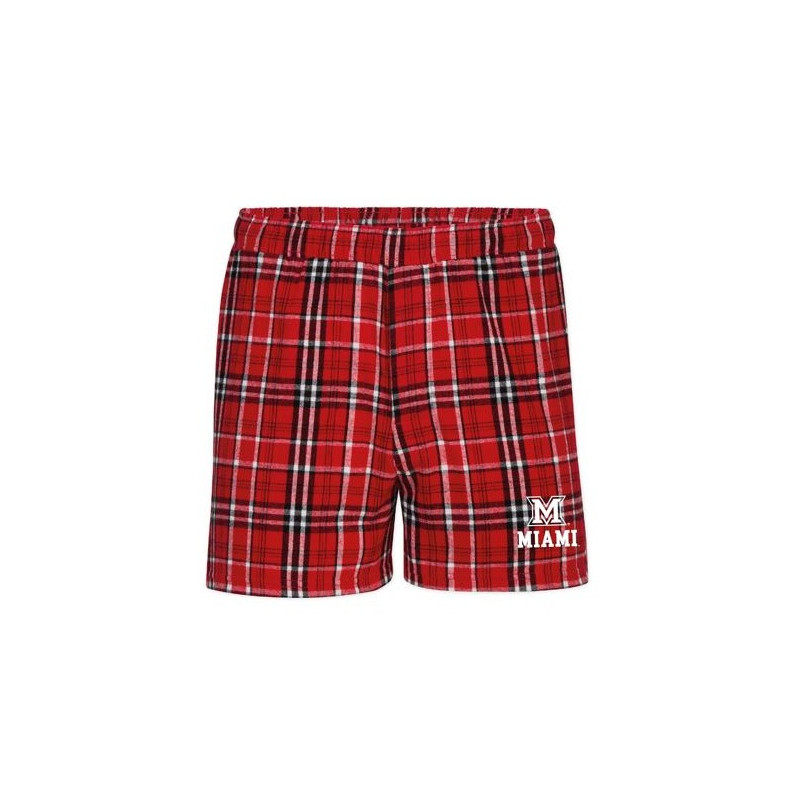 Miami RedHawks Plaid Shorts