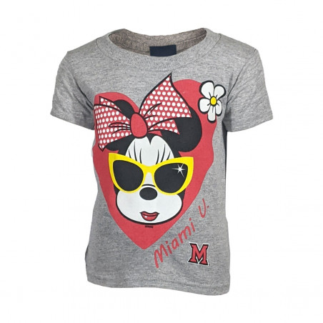 Blue 84 Miami Toddler Minnie Mouse Short Sleeve Tee, Gray