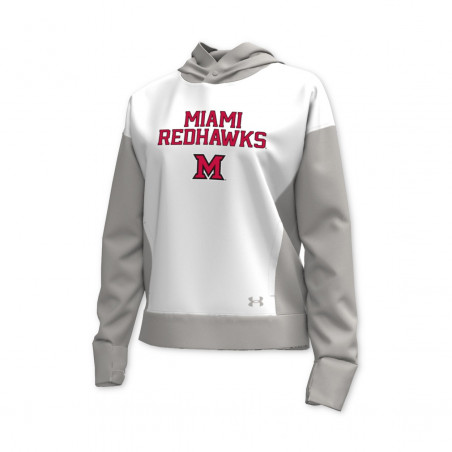 Under Armour Women's White/Grey Terry Hoodie