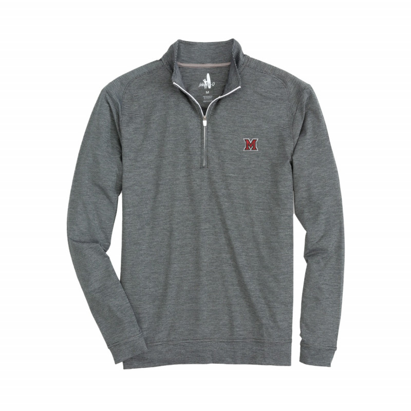 Johnnie-O Grey Miami Vaughn 1/4 Zip