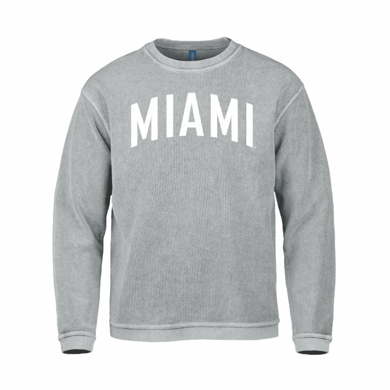 New Agenda Miami Gray Ribbed Crew
