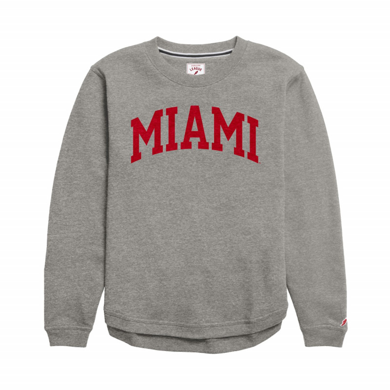 League Miami Women's Fleece Crew, Grey