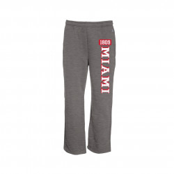 Miami RedHawks Blue 84 Gray Open Bottom Sweatpants