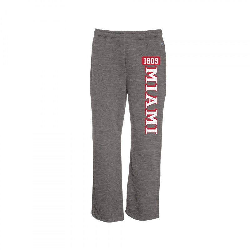 Miami RedHawks Blue 84 Gray Open Bottom Sweatpants