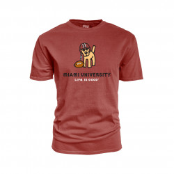 Miami RedHawks Youth "Life is Good" Football Dog T-shirt