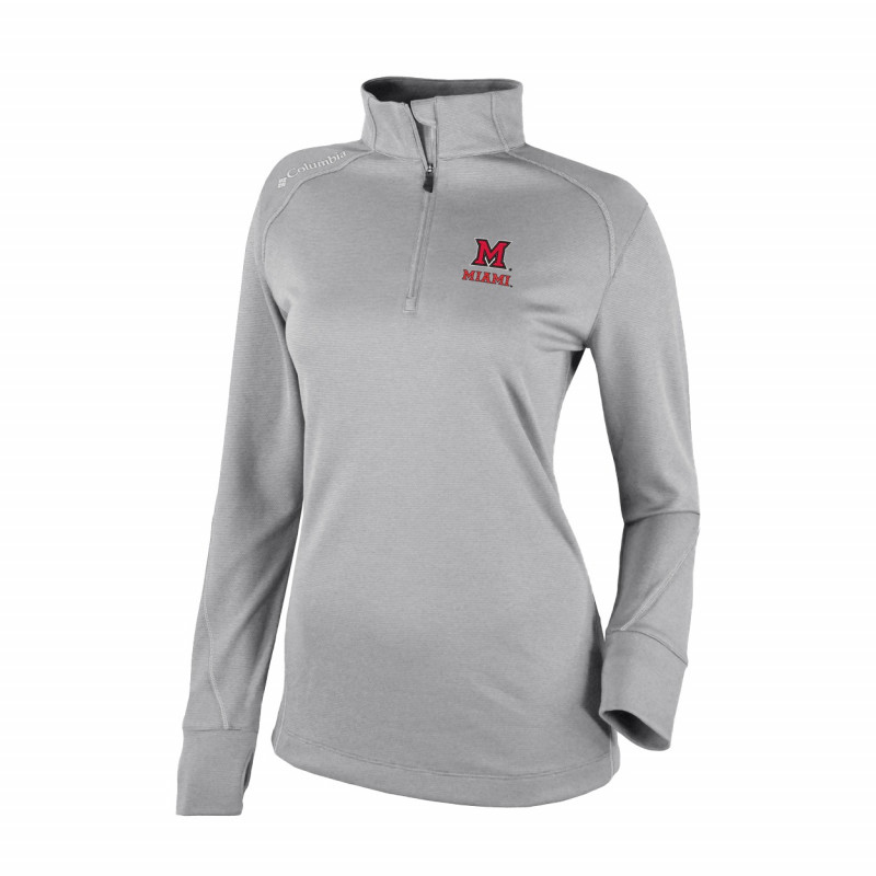 Miami Columbia Women's Omni-wick 1/4 Zip, Grey