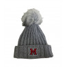 Miami University Grey Alps Hat with Faux Fur Pom