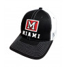 Black & White Miami University Adjustable Mesh Hat
