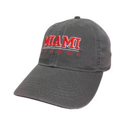 Grey Miami University Alumni Adjustable Hat