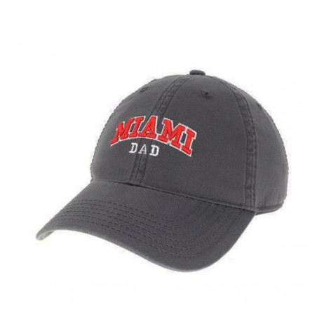 Legacy Miami Dad Adjustable Relaxed Twill Hat, Charcoal