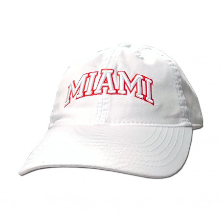 Legacy Miami Raised Embroidered Relaxed Twill Adj Hat, White