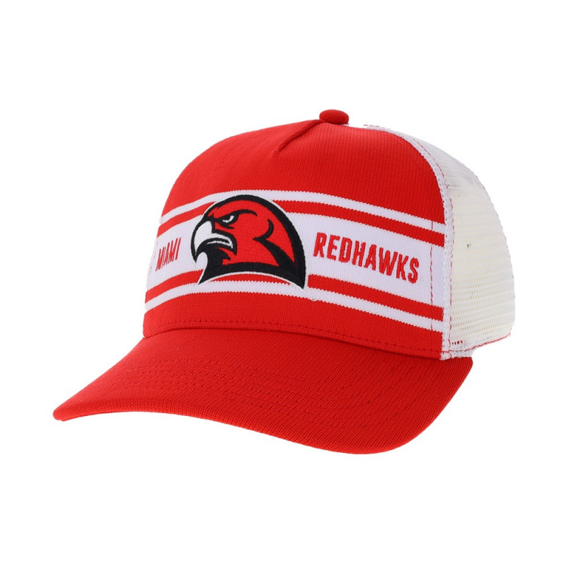 Miami RedHawks Legacy Striped Trucker Hat