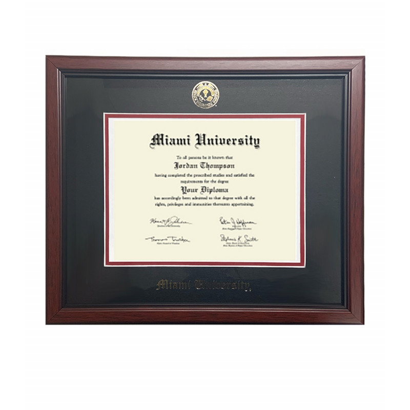 Miami University Mahogany Diploma Frame