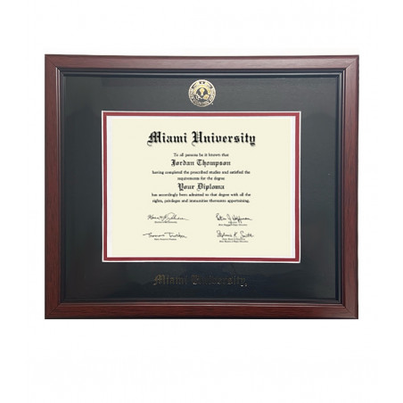 Miami University Mahogany Diploma Frame