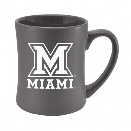 Miami University White Imprint Ceramic Mug, Gray, 16oz