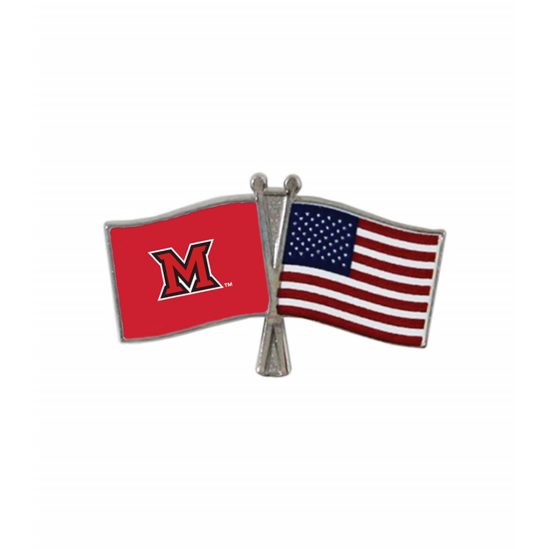 Miami American Flag Lapel Pin