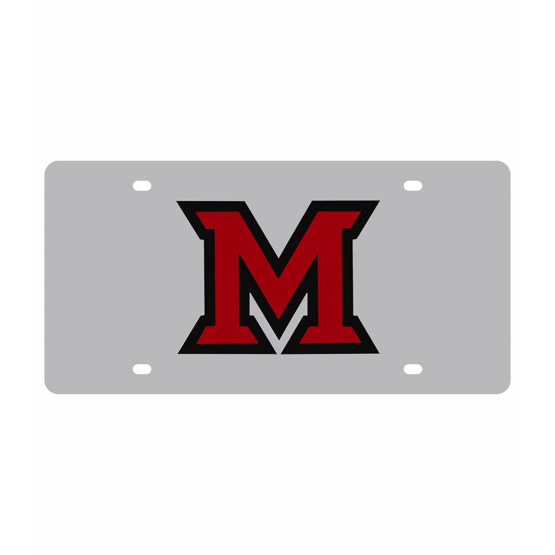 Miami RedHawks Mirrored License Plate