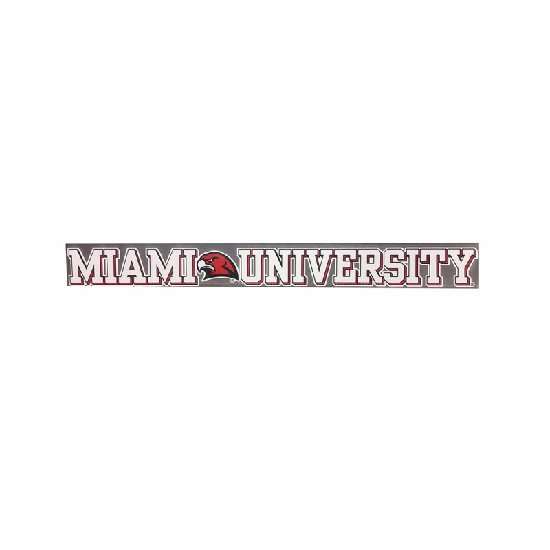 Miami University with Hawk's Head Static Decal