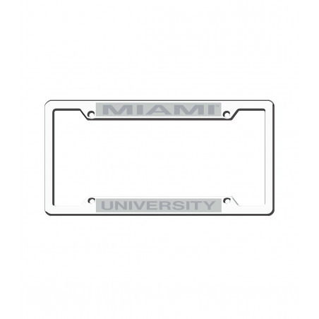 Traditional Frost Metal Miami University License Plate Frame