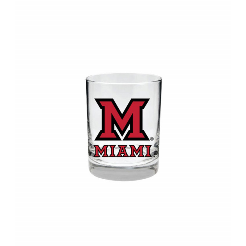 Miami RedHawks 11oz. On the Rocks Glass