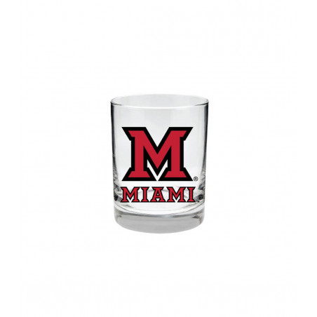 Miami RedHawks 11oz. On the Rocks Glass