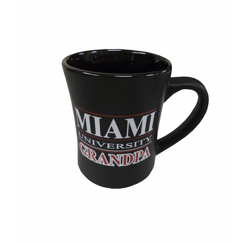 Miami University Grandpa Matte Black Mug